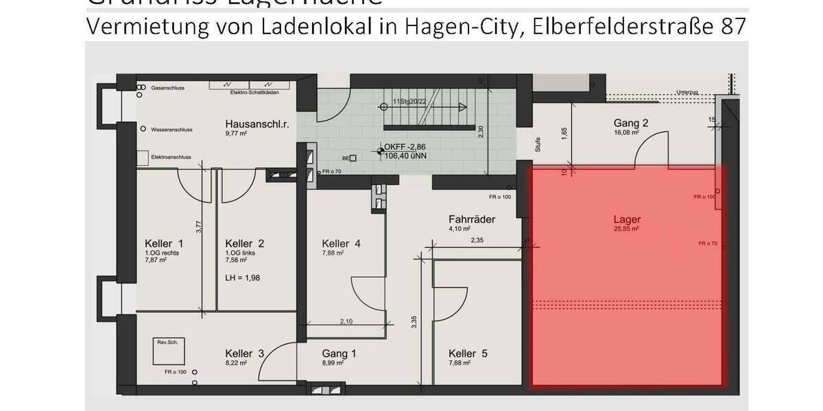 Gewerbeobjekt Hagen Mittelstadt - 4 Zimmer, 775&euro; | Angebot:25797048