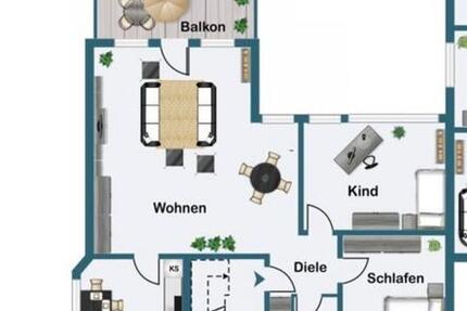 3-Zimmer-Wohnung mit Balkon in Solingen (42657) 1 zimmer