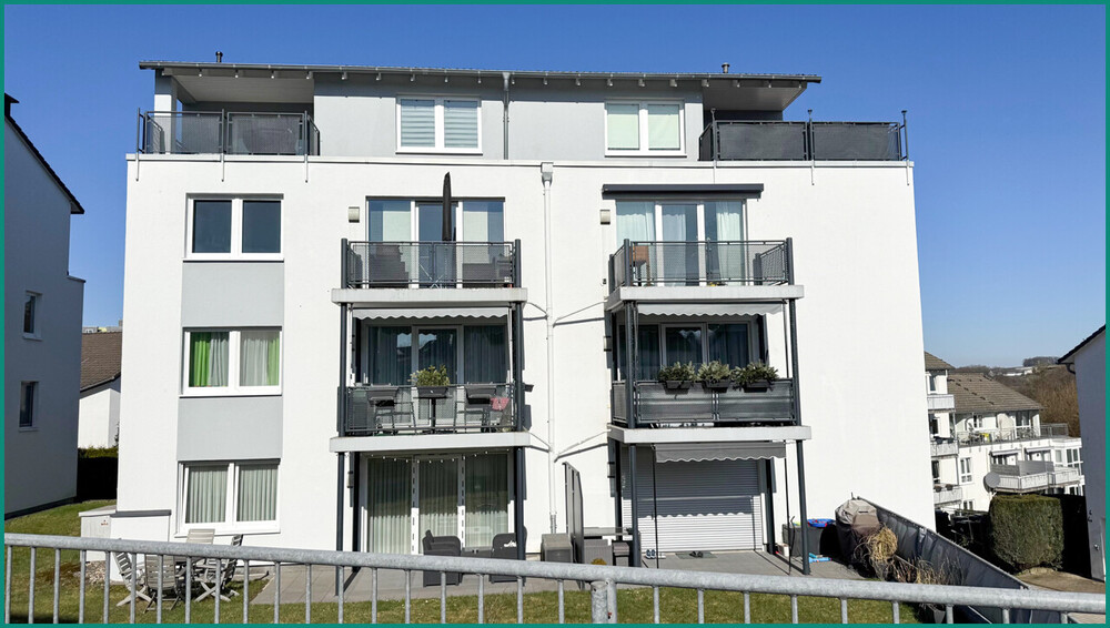 MODERNE EIGENTUMSWOHNUNG MIT TERRASSE, GARTEN U. STELLPLATZ AM STADTZENTRUM VON RADEVORMWALD, PROVIS - Erdgeschoßwohnung Radevormwald | Angebot:25961829