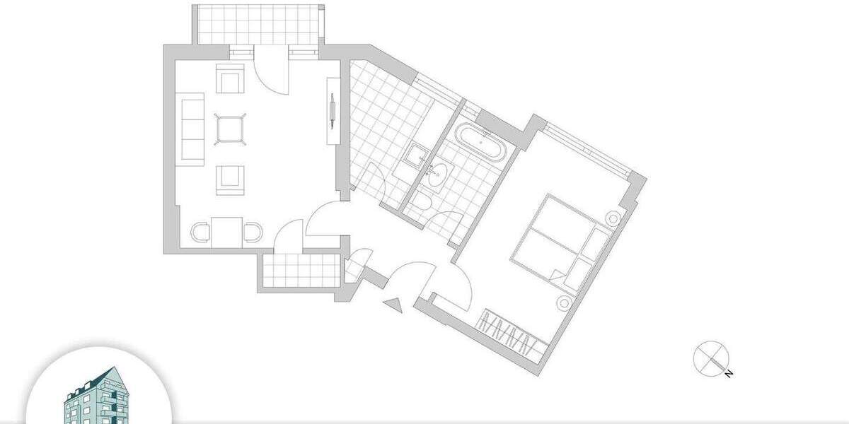 Attraktive 2-Zimmer-Wohnung in gepflegtem Zustand 2 zimmer