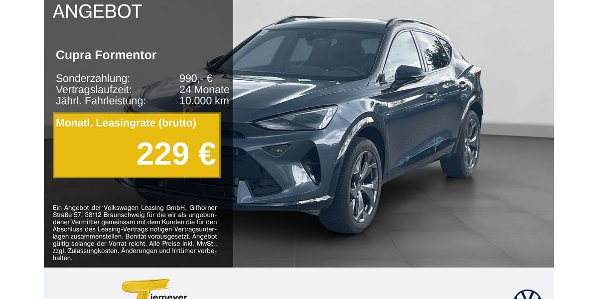 Cupra Formentor 20.083 km 33.510 &euro; Remscheid 42897