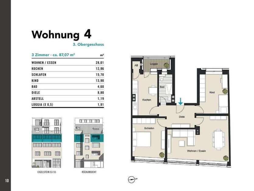 Wohnung zum Kaufen in Köln 579.000 € 87.07 m²