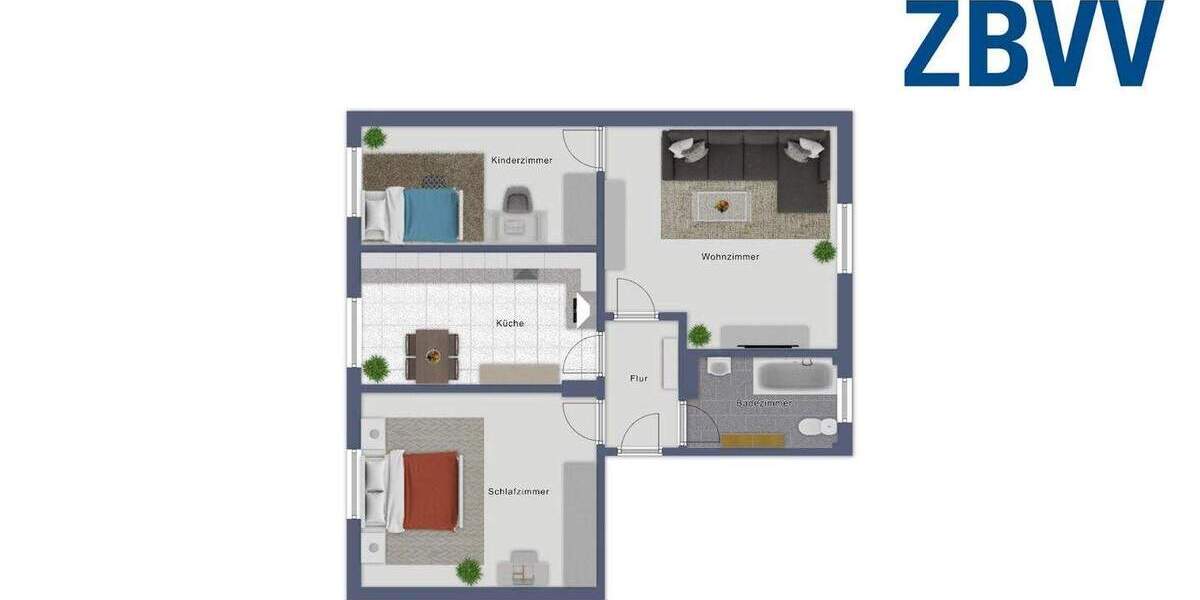 Etagenwohnung Remscheid Süd - 3 Zimmer, 56 m&sup2;, 499&euro; | Angebot:25823350