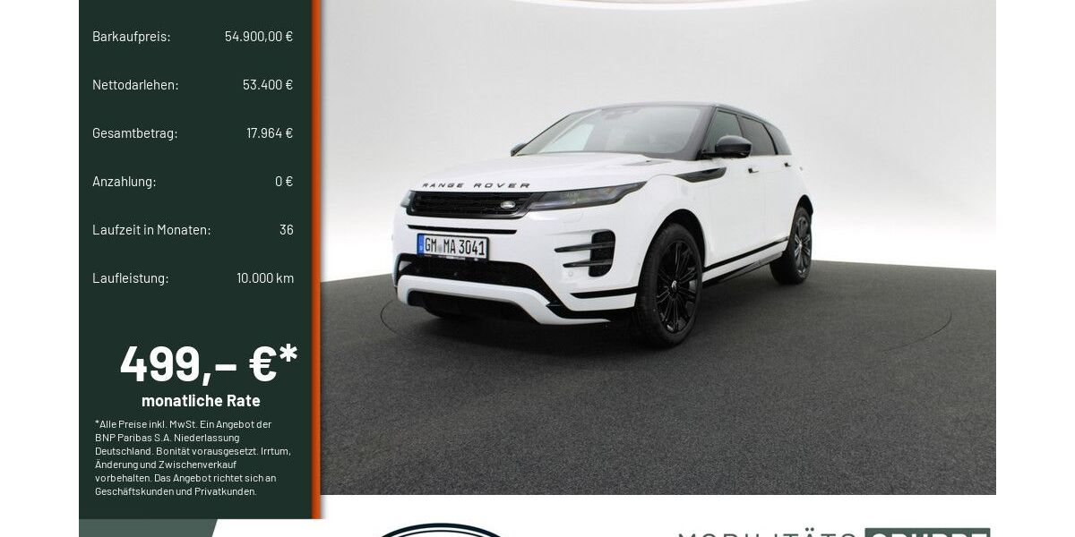 Land Rover Range Rover Evoque 6.500 km 54.900 &euro; Engelskirchen 51766