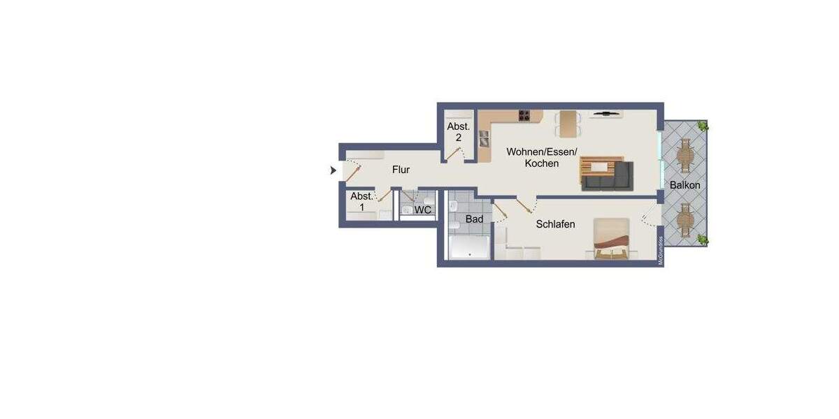 Etagenwohnung Gevelsberg - 2 Zimmer, 86 m&sup2;, 995&euro; | Angebot:23940913