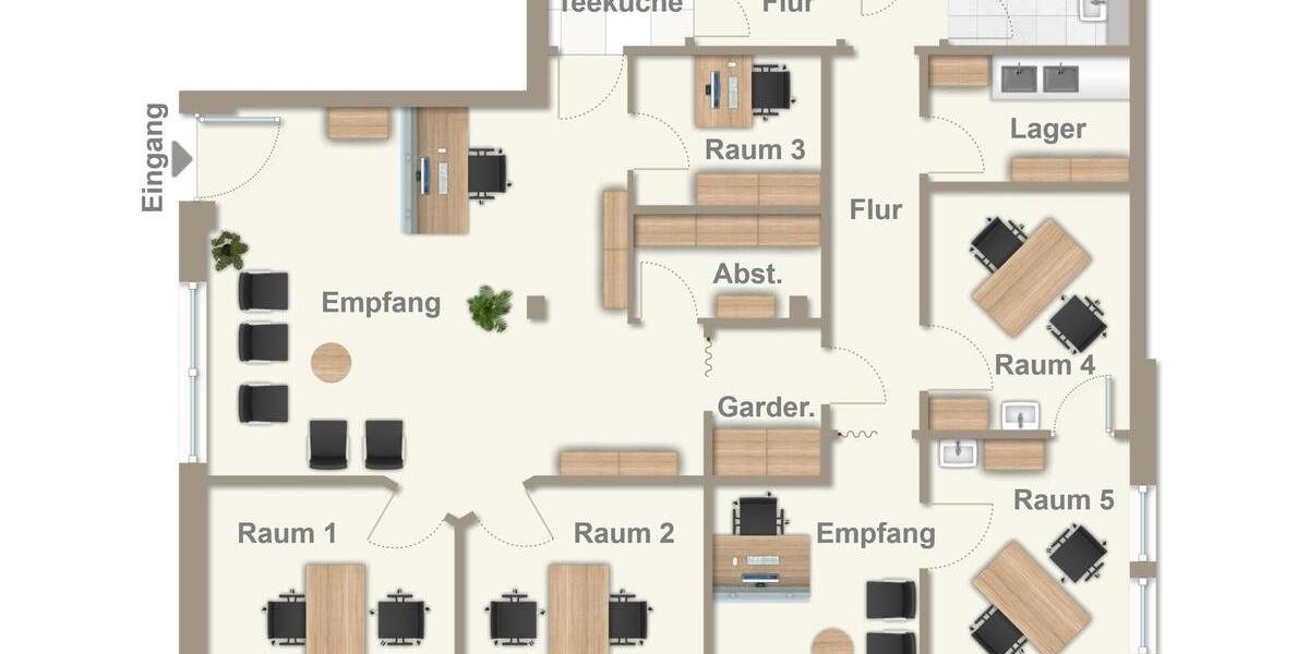 Vielseitig nutzbare Büro-Praxiseinheit in zentraler Lage von Leverkusen-Schlebusch! zimmer