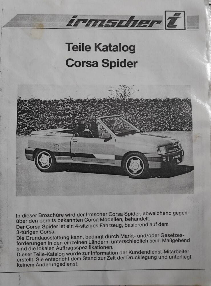 Corsa A CC Cabrio Oldtimer Bj. 1984