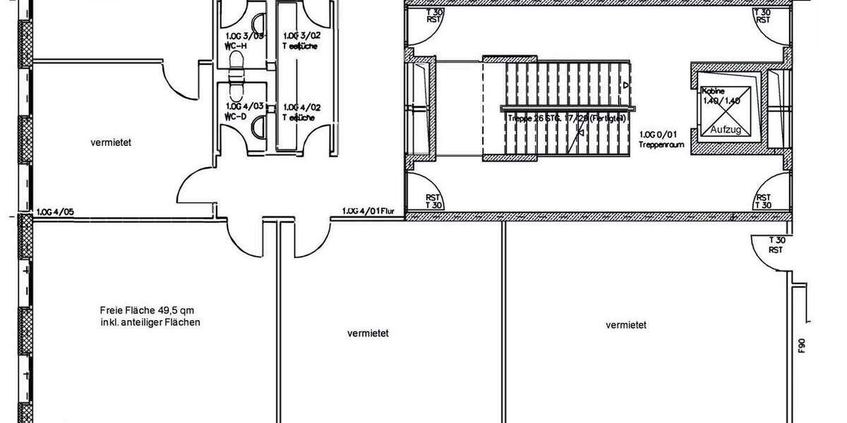 Gewerbeobjekt Hilden - 1 Zimmer, 49 m&sup2;, 495&euro; | Angebot:25532609