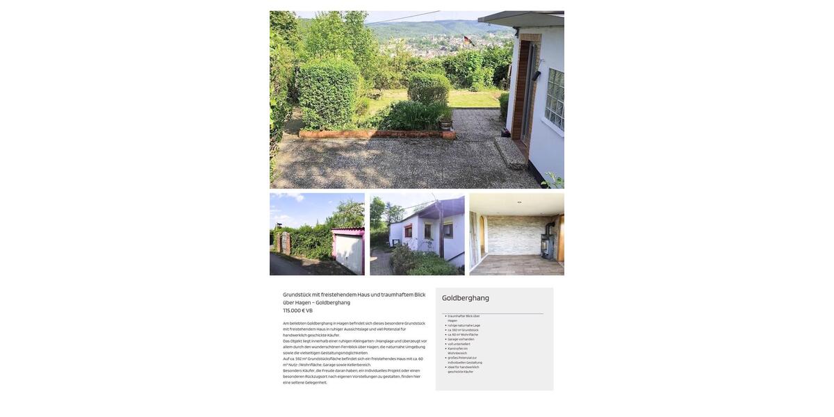 Einfamilienhaus Hagen Dahl - 115.000&euro; | Angebot:26794480