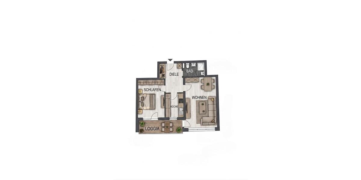 Etagenwohnung Düsseldorf Flingern Süd - 2 Zimmer, 70 m&sup2;, 349.000&euro; | Angebot:26404588