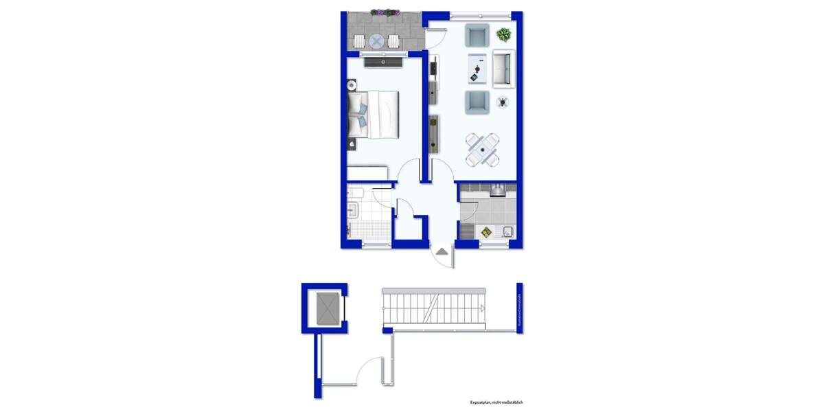Etagenwohnung Langenfeld Immigrath - 2 Zimmer, 52 m&sup2;, 173.000&euro; | Angebot:25390916
