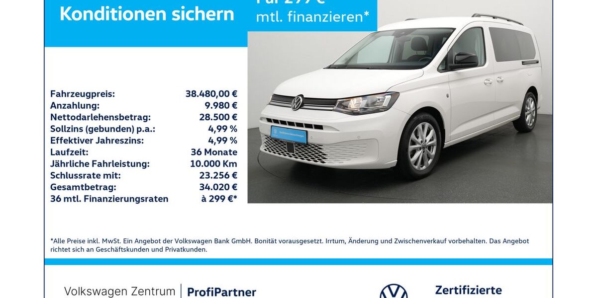 VW Caddy Maxi 41.092 km 34.480 &euro; Leverkusen 51379