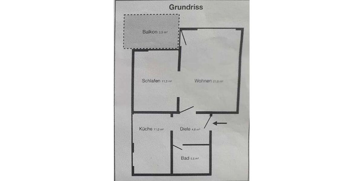 Erdgeschoßwohnung Düsseldorf Stadtbezirk 6 - 1.5 Zimmer, 58 m&sup2;, 1.268&euro; | Angebot:25784090