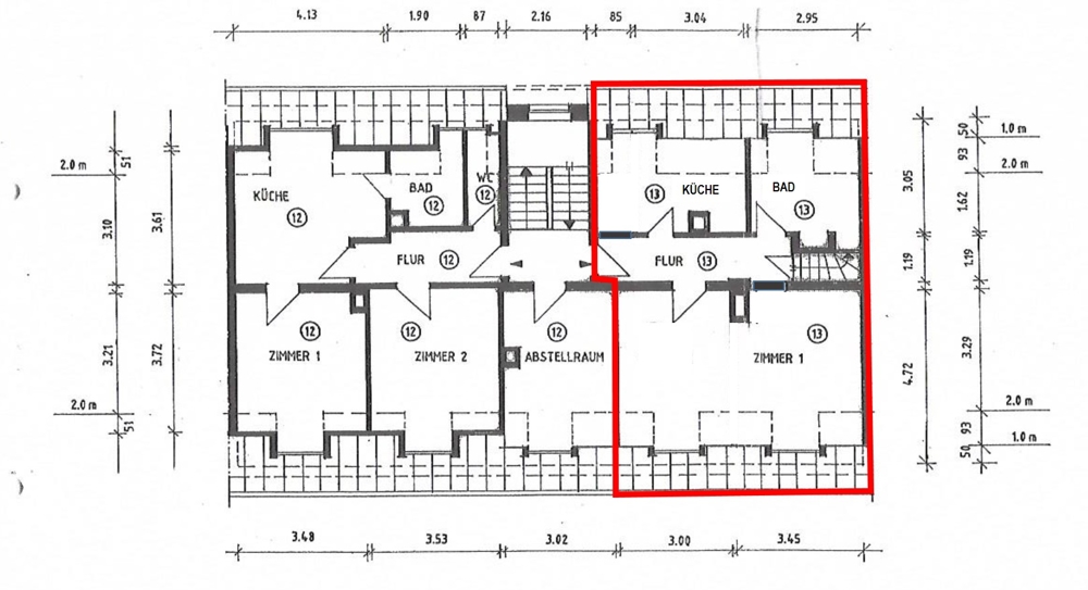 Helle Maisonette-Dachgeschosswohnung in der Nordstadt! 2 zimmer