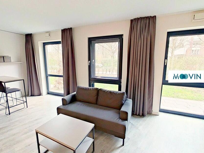URBAN BASE: Vollmöbliertes 1-Zimmer-Large-Apartment mit EBK, TERRASSE, ALL-IN-MIETE, UVM. am Rheinufer