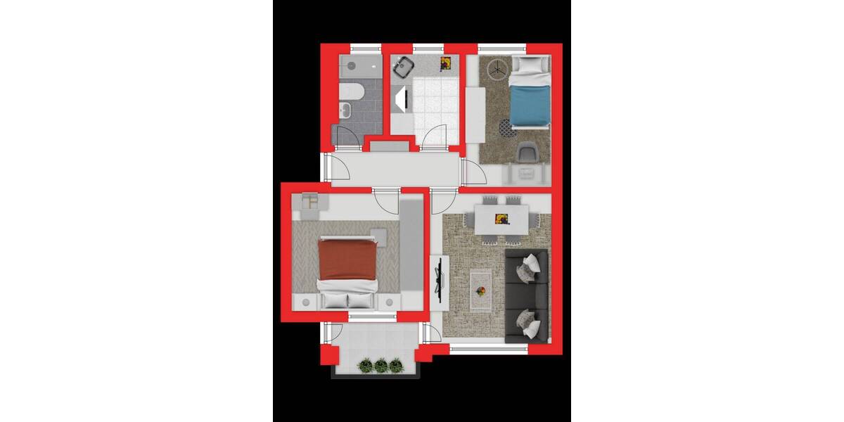 Etagenwohnung Leichlingen - 3 Zimmer, 69 m&sup2;, 863&euro; | Angebot:26862946